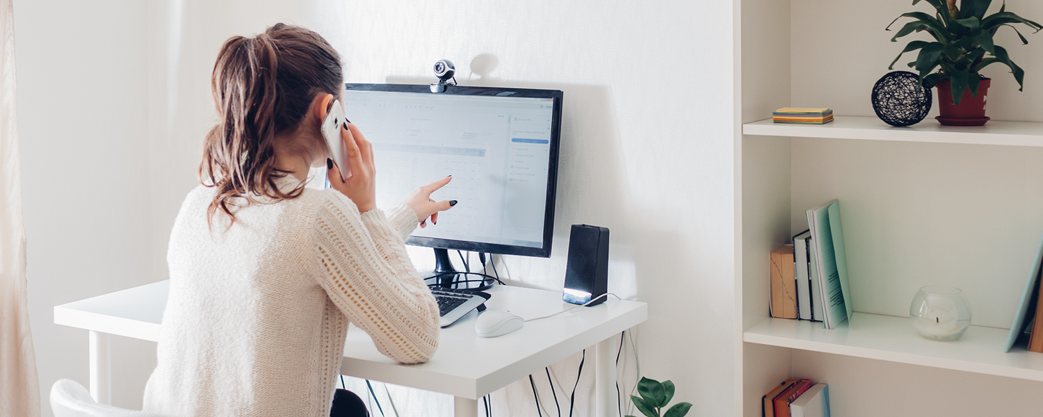 Person working from home